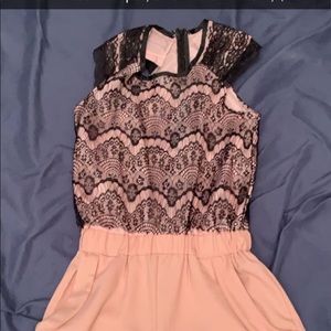Pink Lace Romper